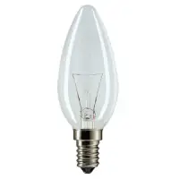 Лампа накаливания 60Вт E14 230В Свеча прозрачная(ДС) Россия ЭРА*
