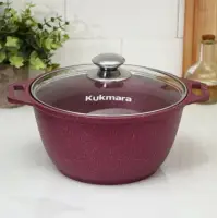 Кастрюля Kukmara k31tsm со стеклянной крышкой "Trendy style" (mystery), 3л