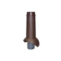 Выход канализации KROVENT Pipe-VT 110is коричневый 110/125/450, высота 450мм внешний Ø125мм