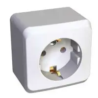 Розетка 1-местная ОП Этюд 16А с заземл. бел. Systeme Electric PA16-003B