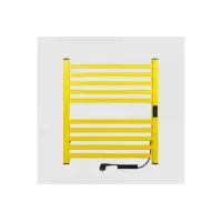Полотенцесушитель электрический INDIGO Attic (electro) 600х500 (таймер, скр.монтаж, унив.подкл.R/L, Italic Yellow), жёлтый
