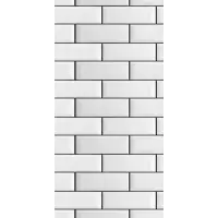 Панель ПВХ 0,25*2,7м фотопечать 8237 Белые кирпч (White Brick) 8мм