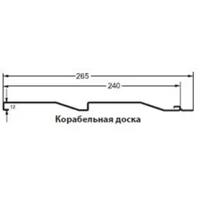 М/Сайдинг Полиэстер RR **, Корабельная Доска, толщина 0.45 мм, размер 0,265*м2