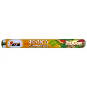 Фольга пищевая 5м*30см РЫЖИЙ КОТ (в пленке)