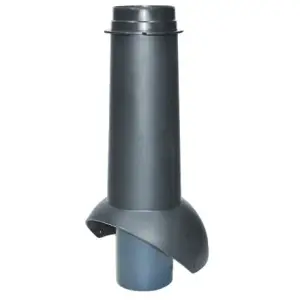 Выход канализации KROVENT Pipe-VT 110is черный 110/125/450, высота 450мм внешний Ø125мм