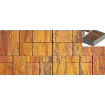 Плитка тротуарная Бавария Сиена(4 элем)Color mix верх. прокрас, белый цемент, микрофаска СИЯН (7,046 м2/поддон-13рядов)