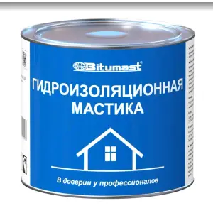 Мастика BITUMAST гидроизоляционная 2л. РАСХОД от 0.5 кг/м.кв