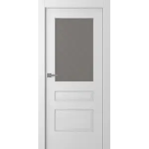 Дверь BELWOODDOORS "Роялти" стекло Мателюкс белый витраж 70 (21-8) эмаль белый