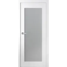 Дверь BELWOODDOORS "Кремона 1" стекло Мателюкс белый витраж 80 (21-9) эмаль белый