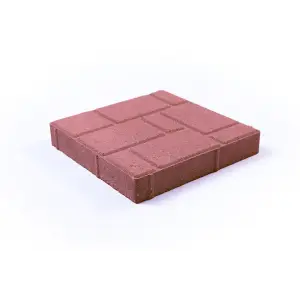 Плитка тротуарная Квадрат красный 250*250*50 мм (0,0625 кв.м.) РЕСУРС