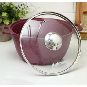 Кастрюля Kukmara k31tsm со стеклянной крышкой "Trendy style" (mystery), 3л