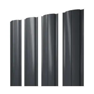 Штакетник металлический Grand Line Slim полукруглый 0.45 мм Принт Элит **, длина *пог.м