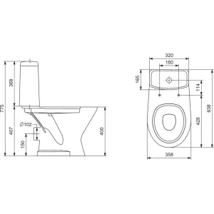 Унитаз-компакт Santeri ГРАЦИЯ белый (ВОРОТЫНСК)