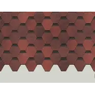 Черепица гибкая Docke PIE ЕВРАЗИЯ Шестигранник красный S=3 м2/уп